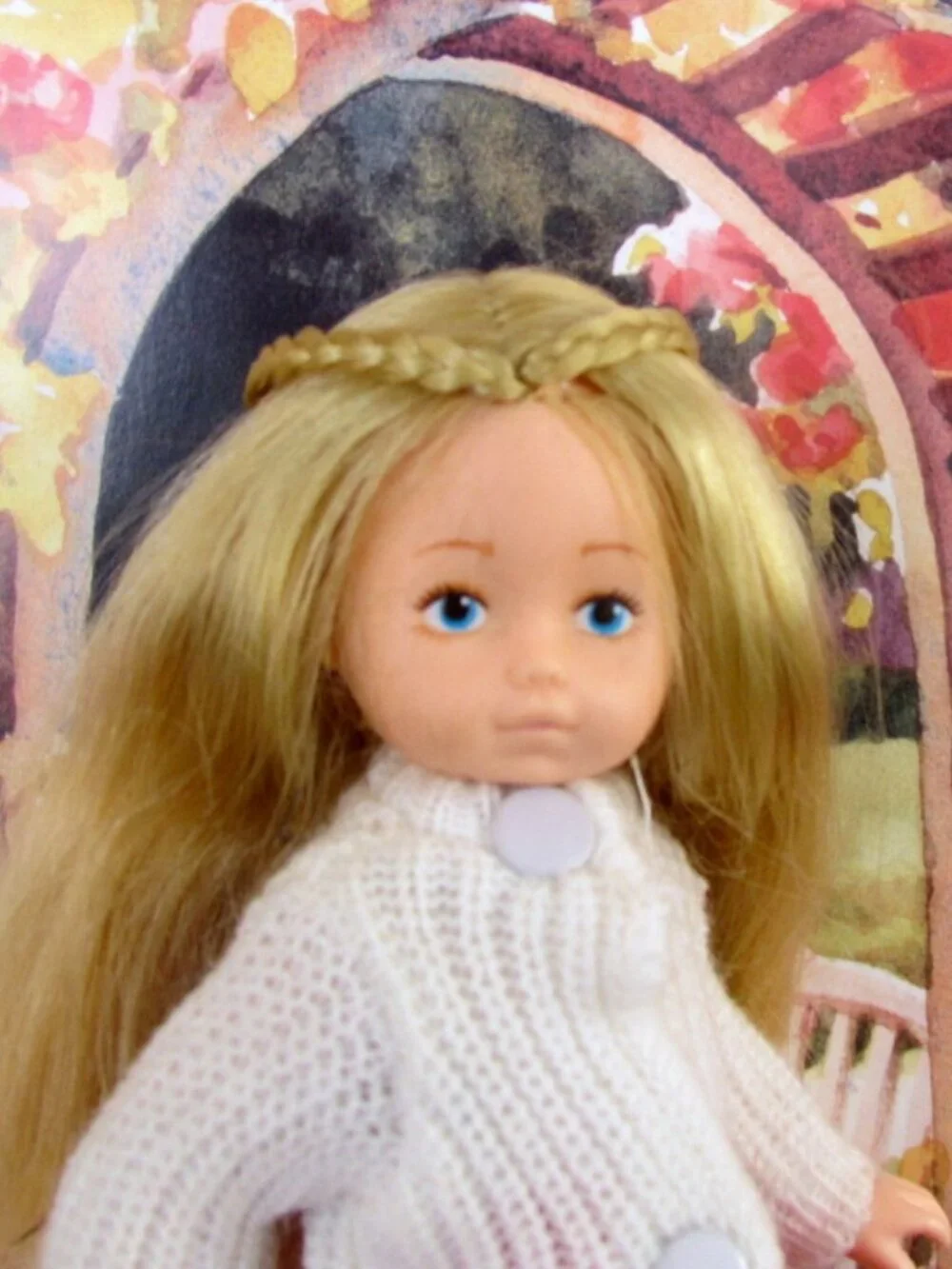 GINNY DOLL VOGUE 1970s w ROLLERSKATES, SWEATER, DRESS, PANTS, TOP, HAT, SCARF